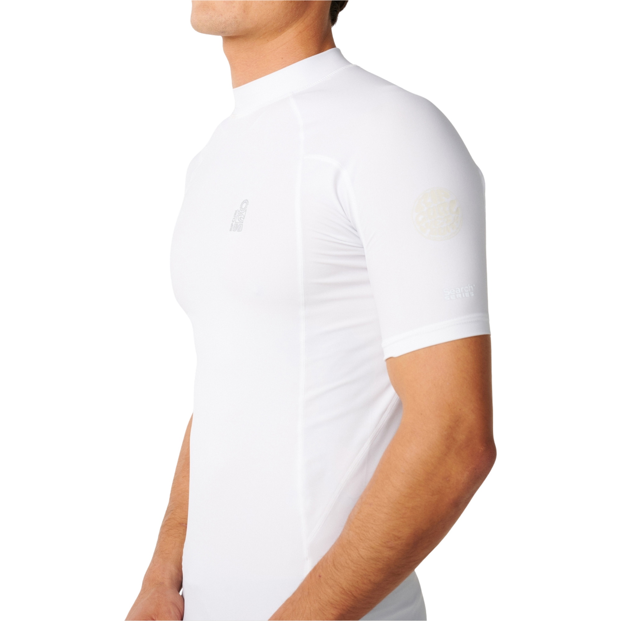2026 Rip Curl Mens S-Series UPF Perf Short Sleeve Rash Vest 18EMRV - White